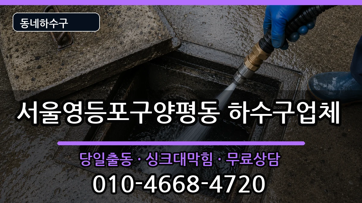 서울영등포구양평동 하수구막힘 서울영등포구양평동 하수구막힘 증상 처리 안내 이미지 1