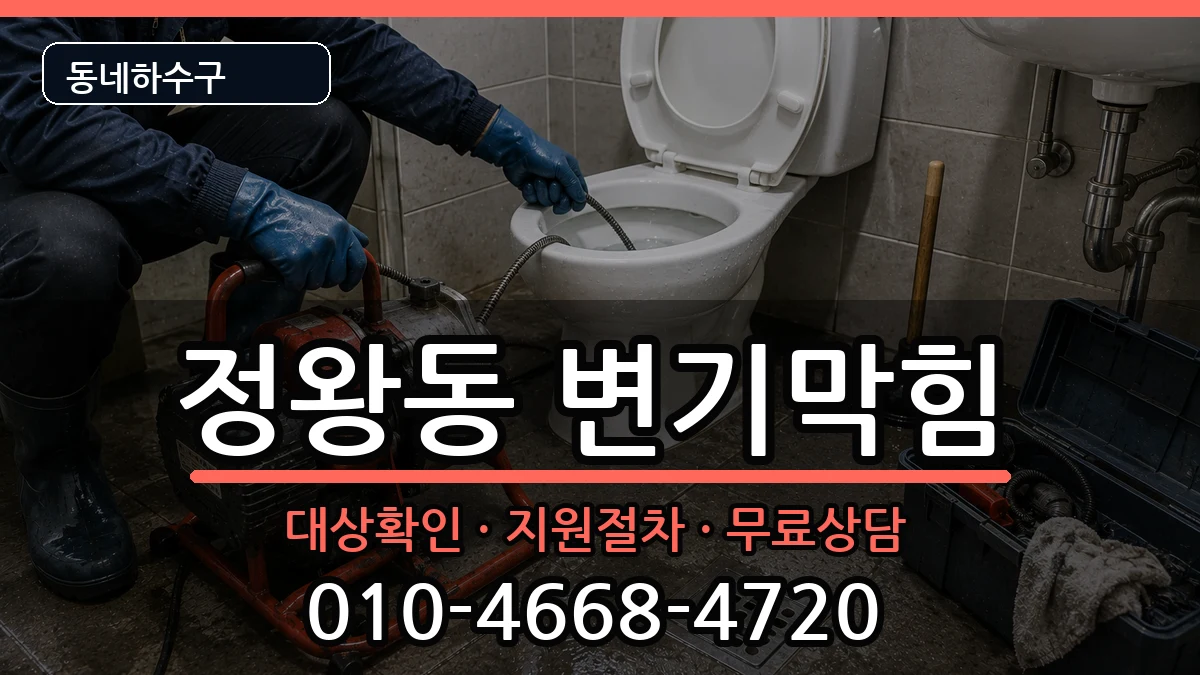 경기시흥시정왕동 변기막힘 증상 처리 안내 이미지 3