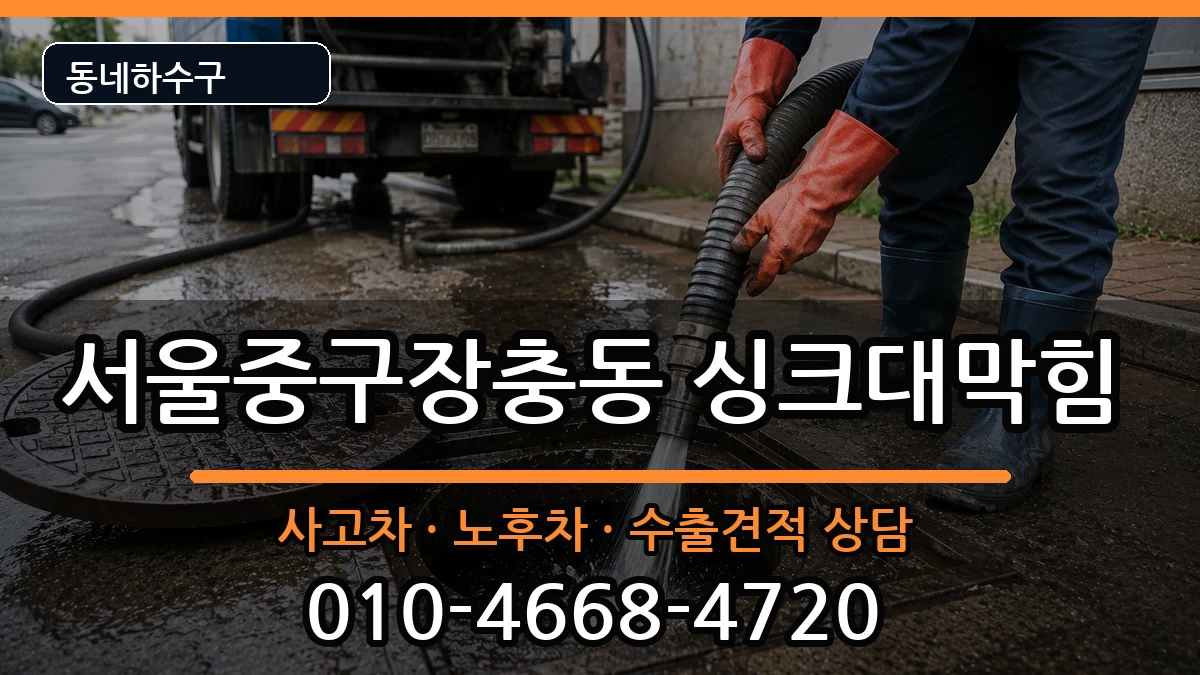 서울중구장충동  싱크대막힘 정보형