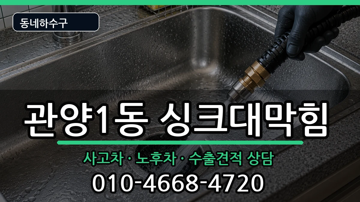 경기안양시동안구관양1동 싱크대막힘 경기안양시동안구관양1동 싱크대막힘 증상 처리 안내 이미지 1