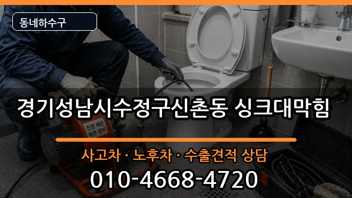 경기성남시수정구신촌동  싱크대막힘 비교형