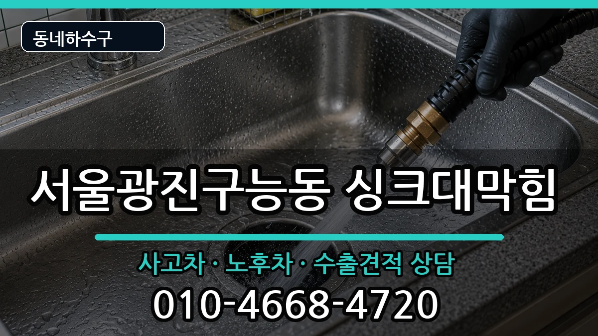 서울광진구능동 싱크대막힘 증상 처리 안내 이미지 3