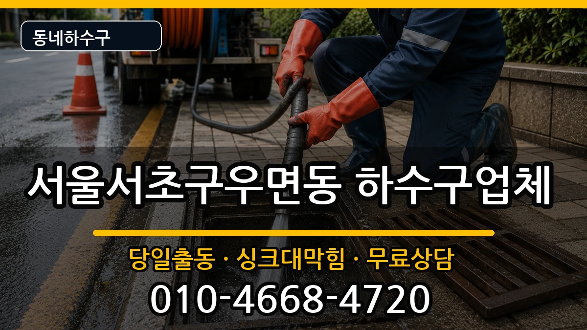 서울서초구우면동 하수구막힘 증상 처리 안내 이미지 1