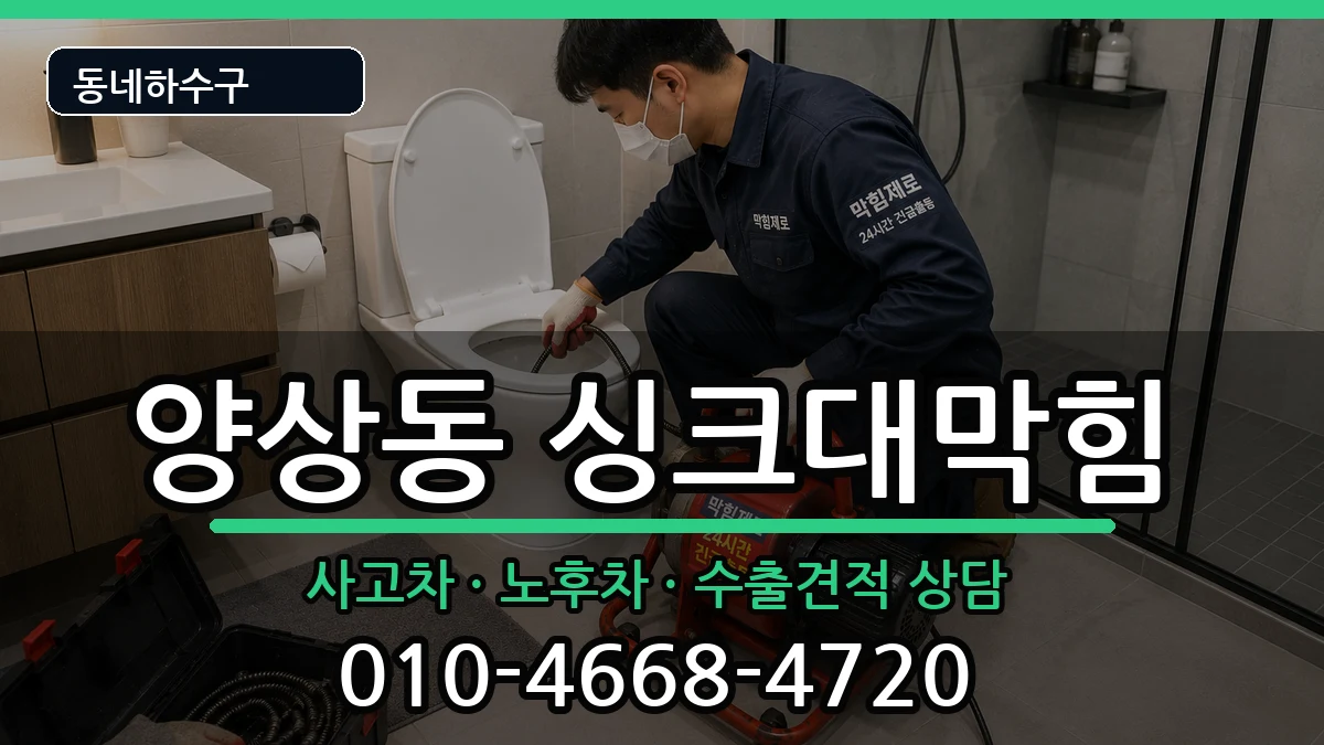 경기안산시상록구양상동 싱크대막힘 증상 처리 안내 이미지 1