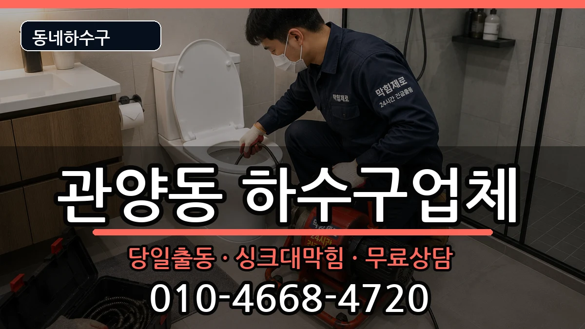 경기안양시동안구관양동 하수구막힘 증상 처리 안내 이미지 3