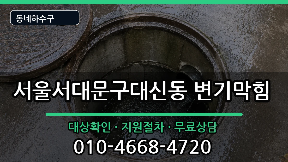 서울서대문구대신동 변기막힘 증상 처리 안내 이미지 3