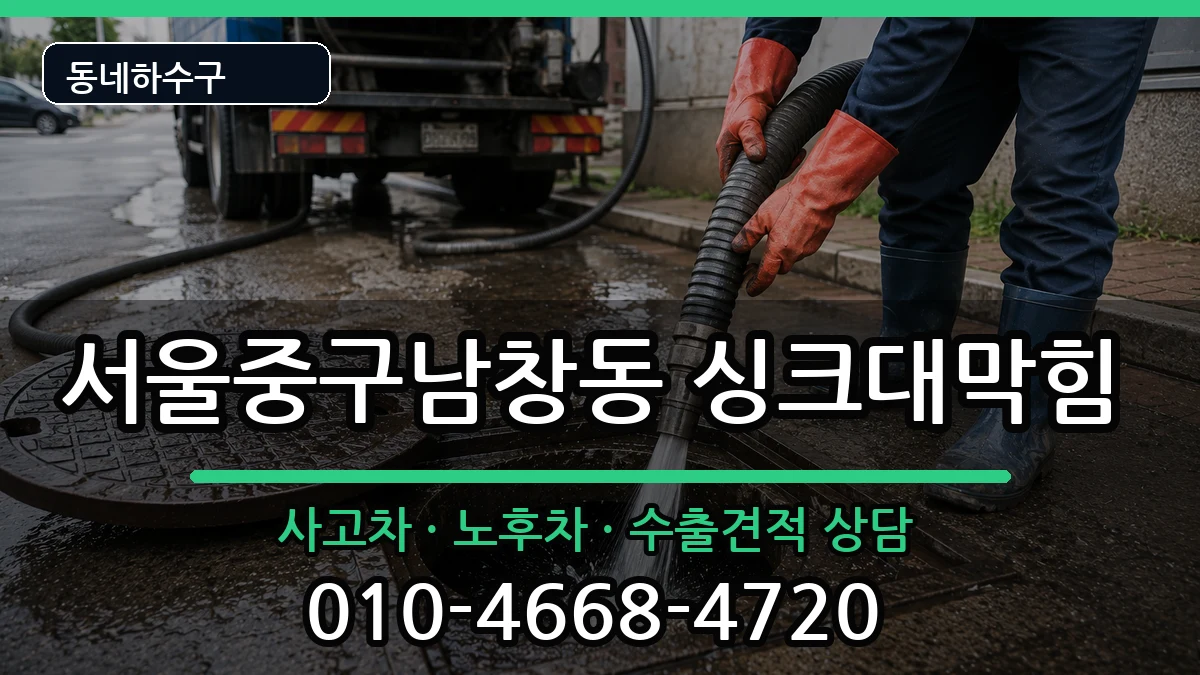 서울중구남창동 싱크대막힘 증상 처리 안내 이미지 2