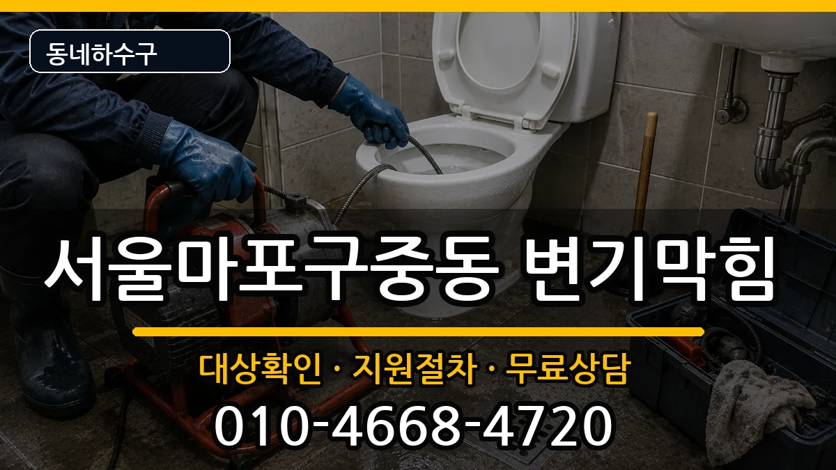 서울마포구중동 변기막힘 서울마포구중동 변기막힘 증상 처리 안내 이미지 1