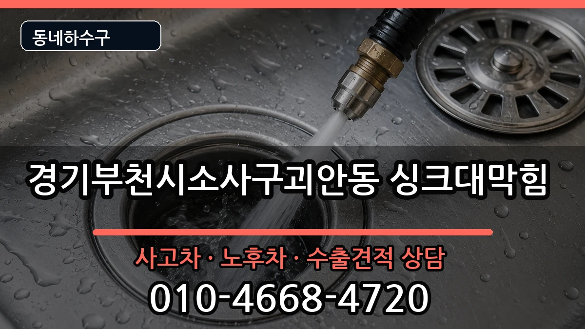 경기부천시소사구괴안동 싱크대막힘 증상 처리 안내 이미지 2