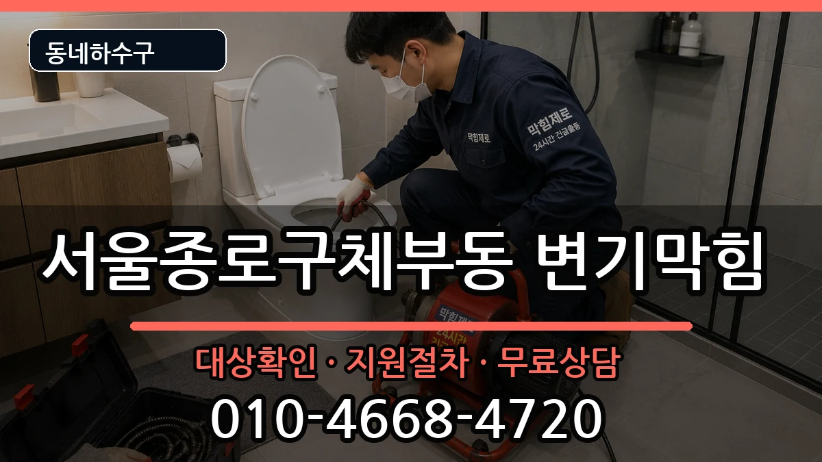 서울종로구체부동 변기막힘 서울종로구체부동 변기막힘 증상 처리 안내 이미지 1