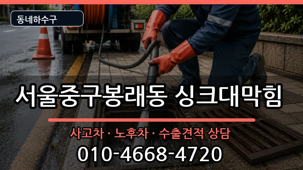 서울중구봉래동  싱크대막힘 질문형