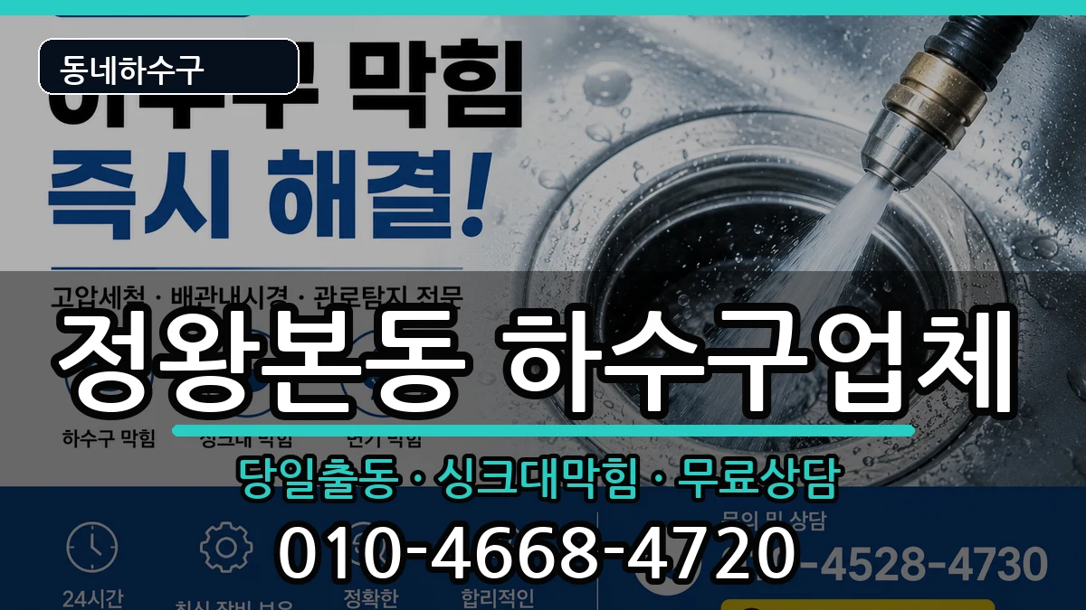 경기시흥시정왕본동 하수구막힘 경기시흥시정왕본동 하수구막힘 증상 처리 안내 이미지 1