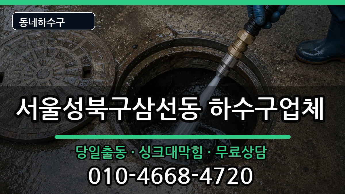 서울성북구삼선동 하수구막힘 증상 처리 안내 이미지 3