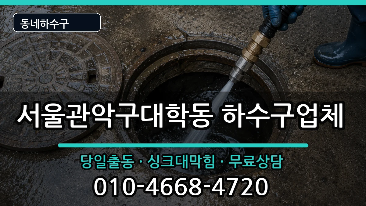서울관악구대학동 하수구막힘 증상 처리 안내 이미지 2