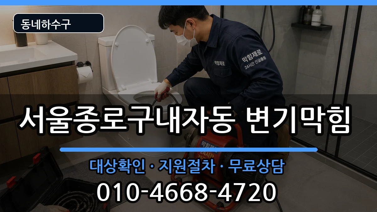 서울종로구내자동  변기막힘 사례형