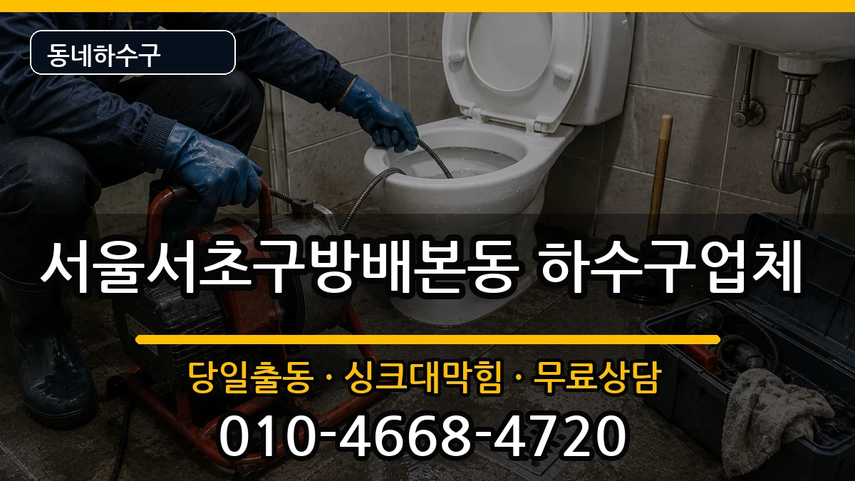 서울서초구방배본동 하수구막힘 증상 처리 안내 이미지 2