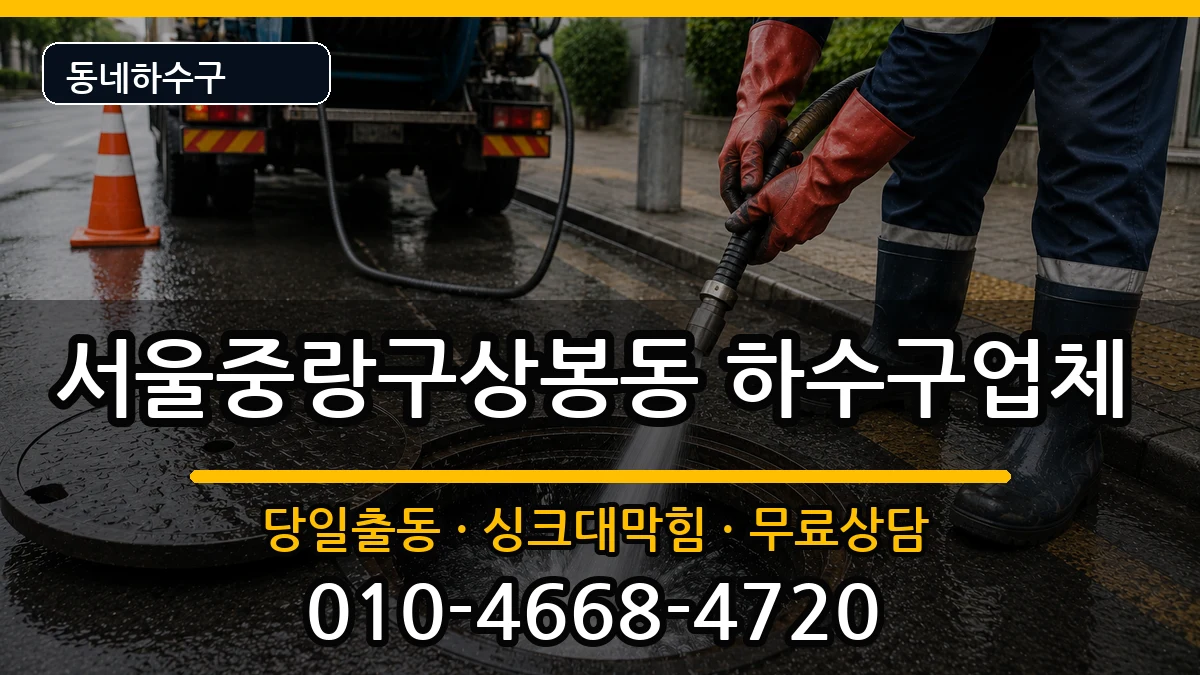 서울중랑구상봉동 하수구막힘 서울중랑구상봉동 하수구막힘 증상 처리 안내 이미지 3