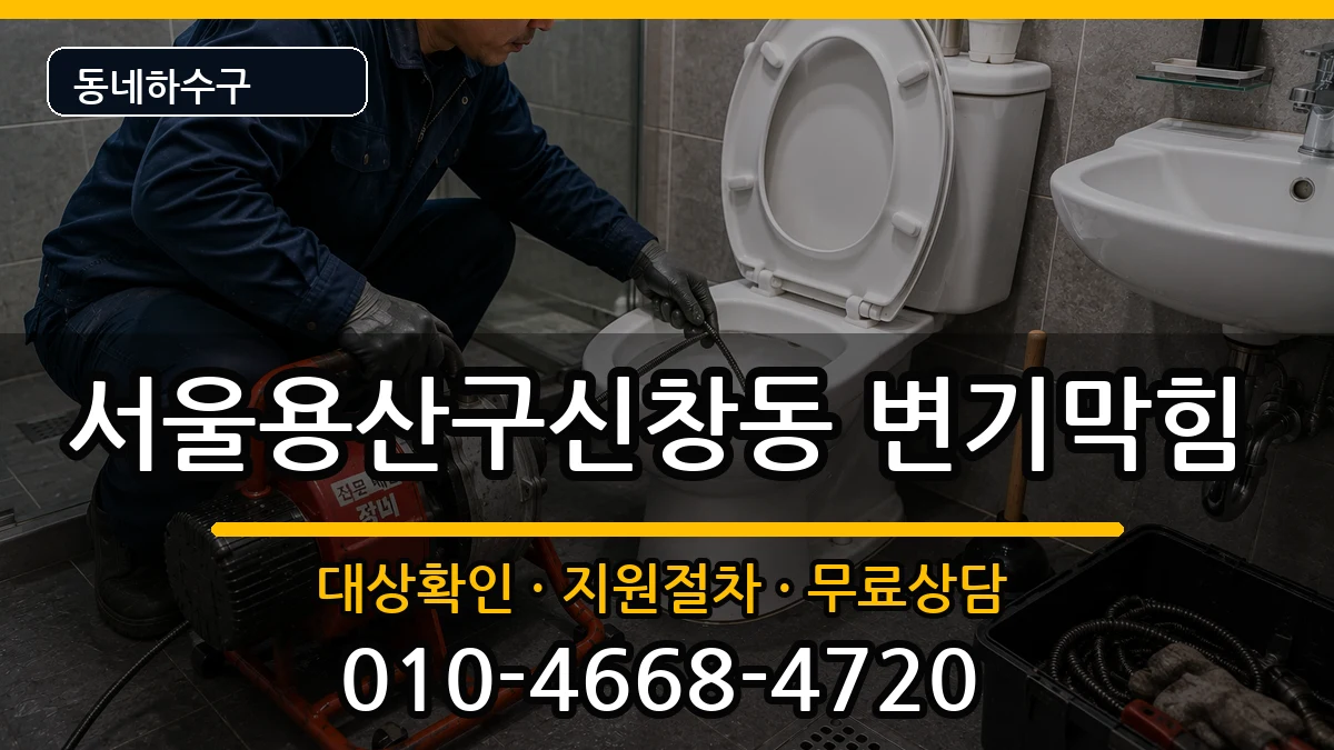 서울용산구신창동 변기막힘 증상 처리 안내 이미지 2