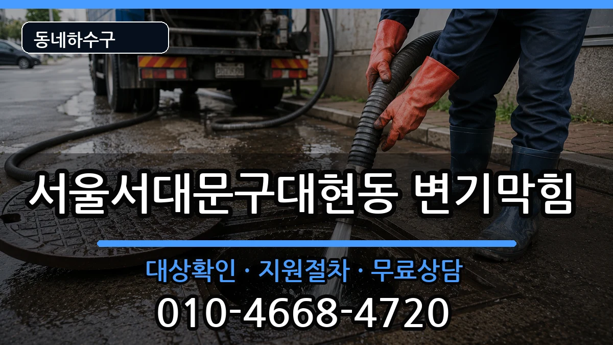 서울서대문구대현동 변기막힘 증상 처리 안내 이미지 3