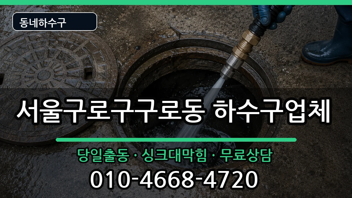서울구로구구로동  하수구막힘 주의사항형