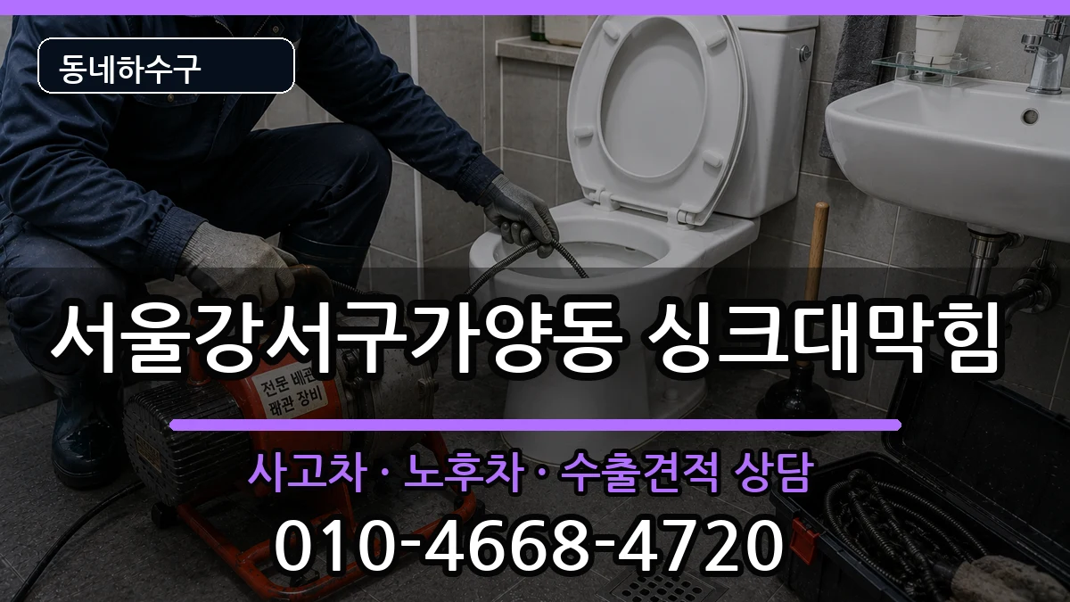서울강서구가양동  싱크대막힘 비교형