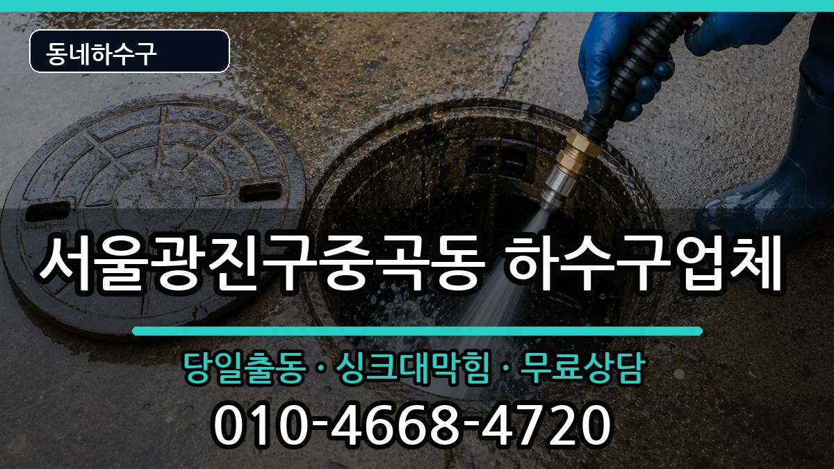 서울광진구중곡동 하수구막힘 증상 처리 안내 이미지 1