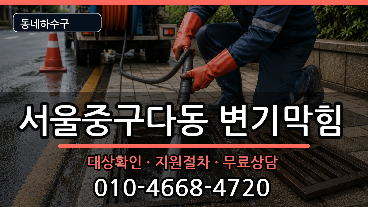 서울중구다동 변기막힘 증상 처리 안내 이미지 1