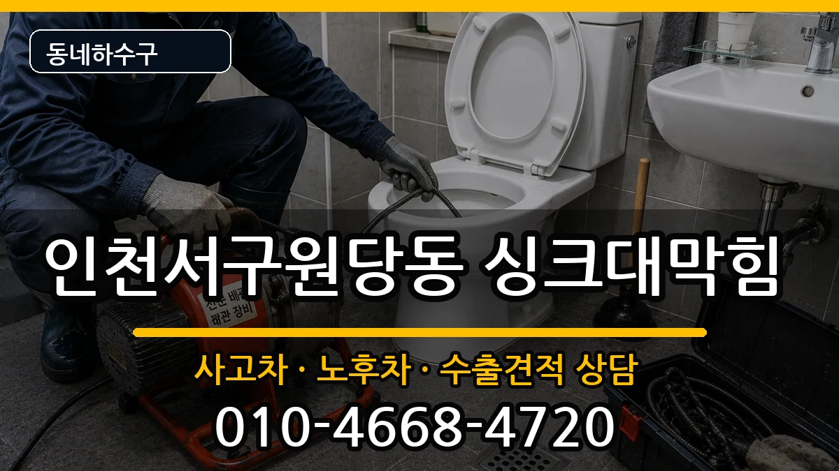 인천서구원당동  싱크대막힘 비교형