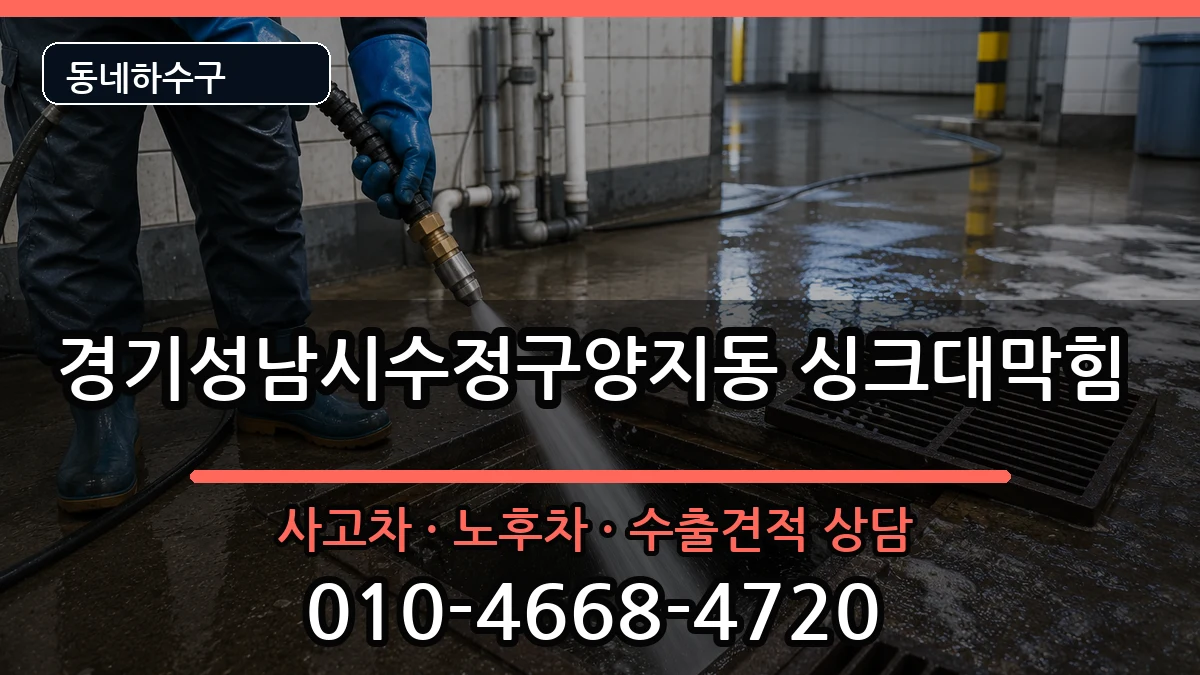 경기성남시수정구양지동  싱크대막힘 지역형