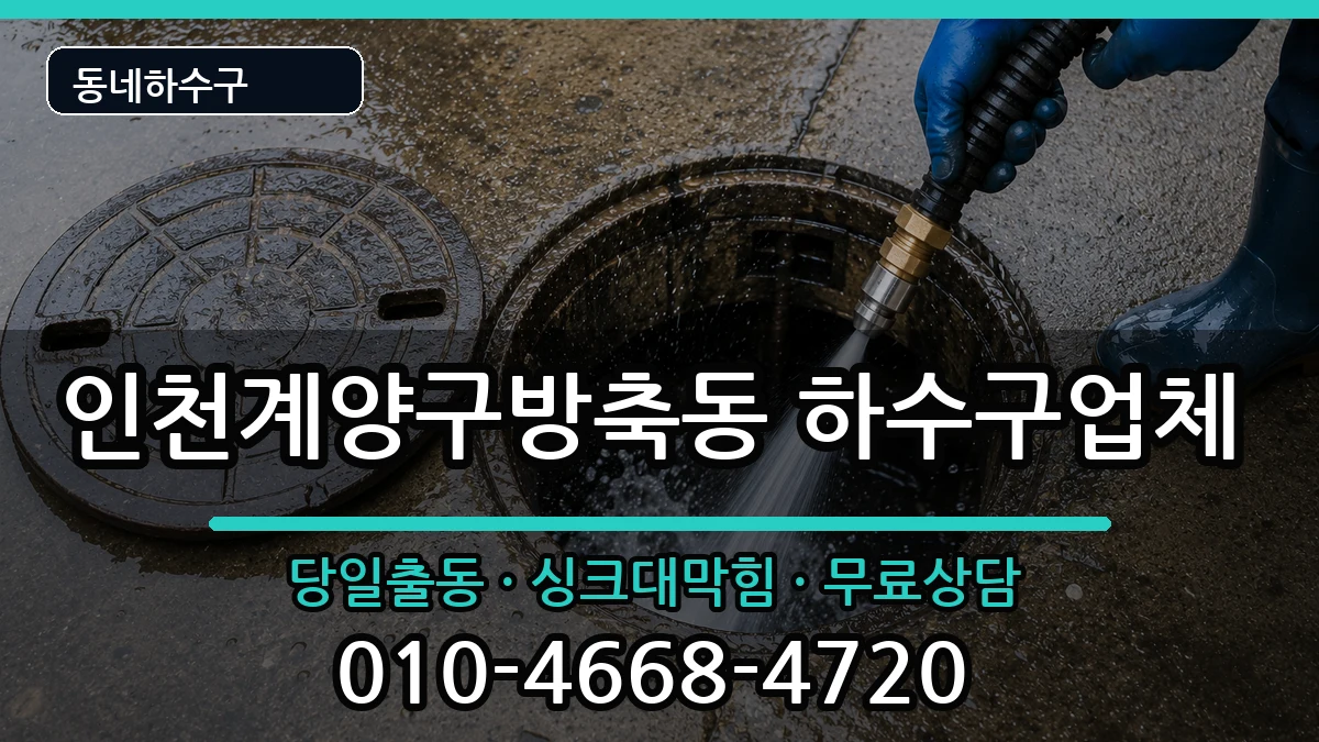 인천계양구방축동 하수구막힘 증상 처리 안내 이미지 2