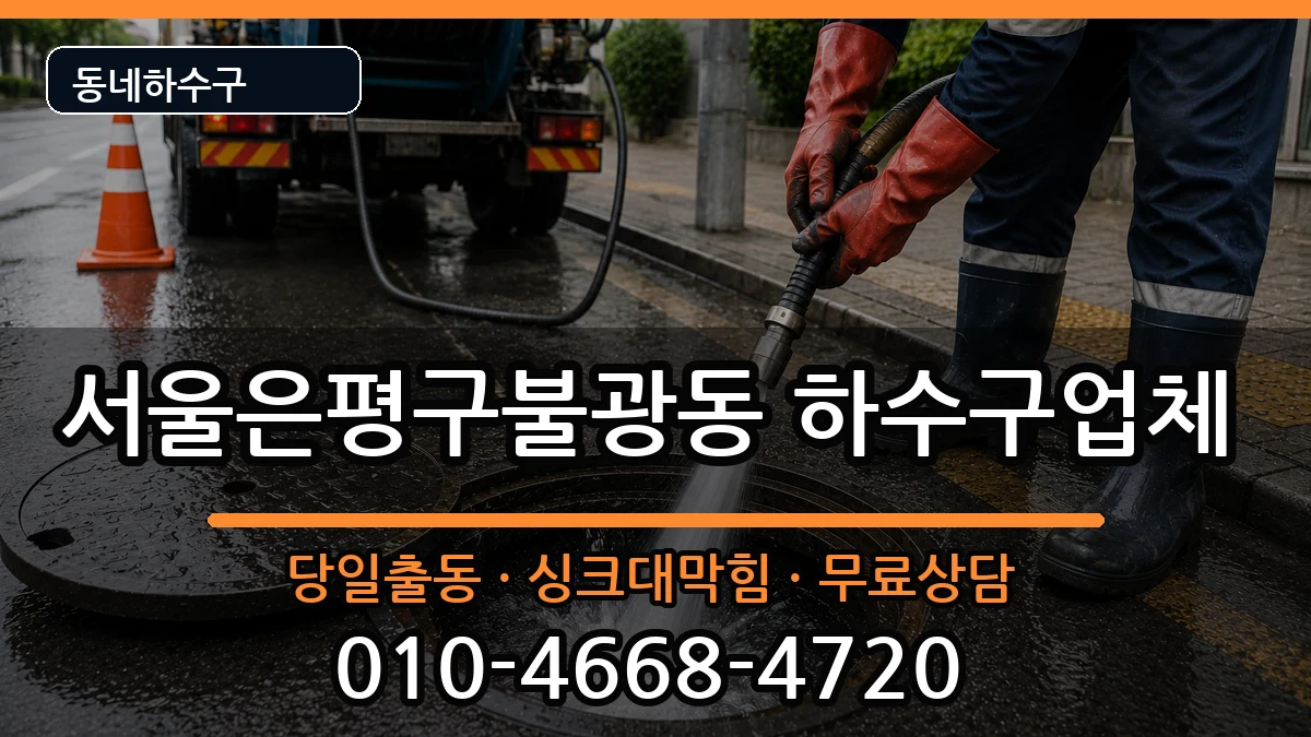 서울은평구불광동 하수구막힘 증상 처리 안내 이미지 2