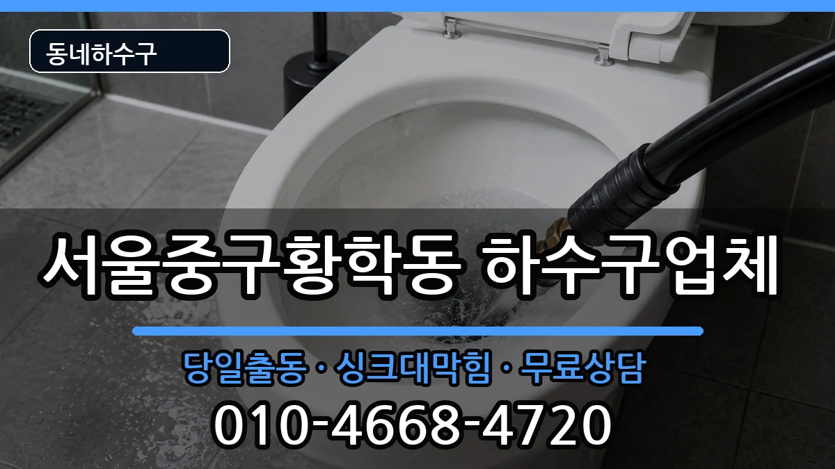 서울중구황학동 하수구막힘 증상 처리 안내 이미지 1