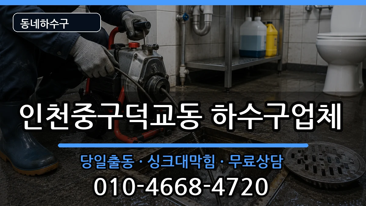 인천중구덕교동 하수구막힘 인천중구덕교동 하수구막힘 증상 처리 안내 이미지 3