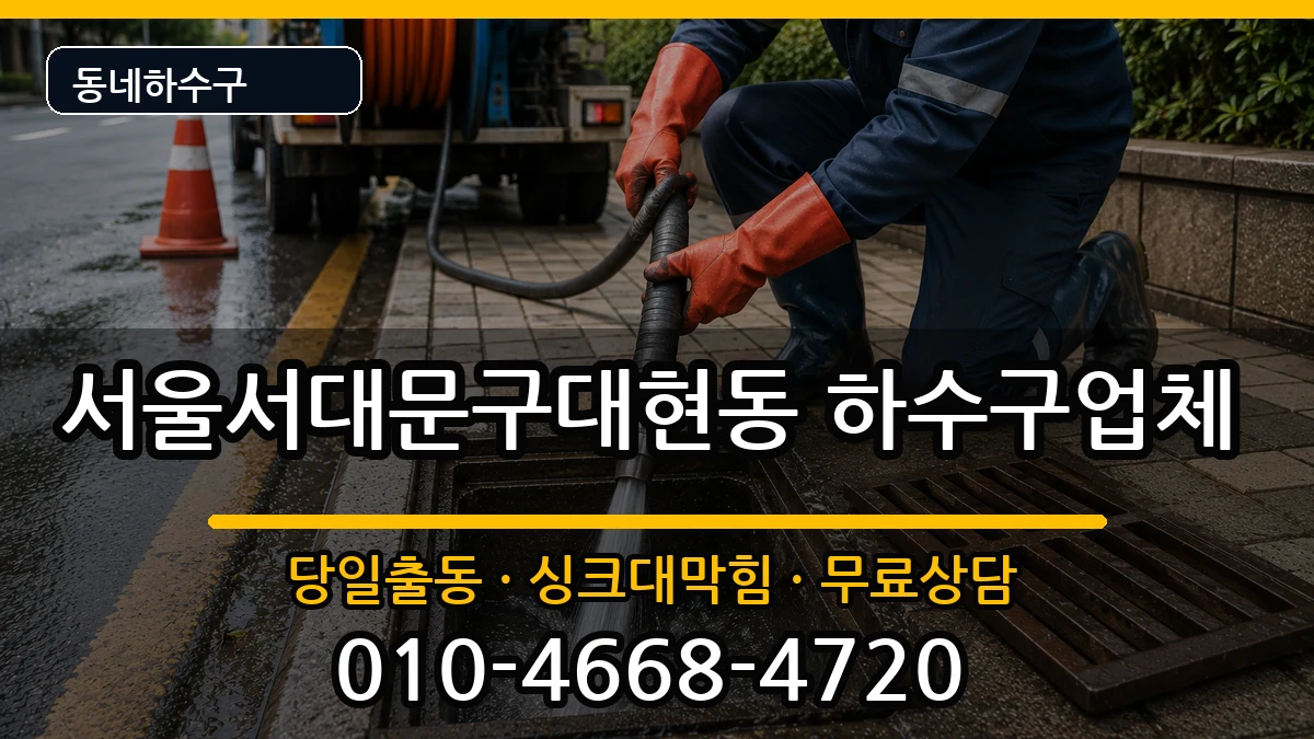 서울서대문구대현동 하수구막힘 증상 처리 안내 이미지 2