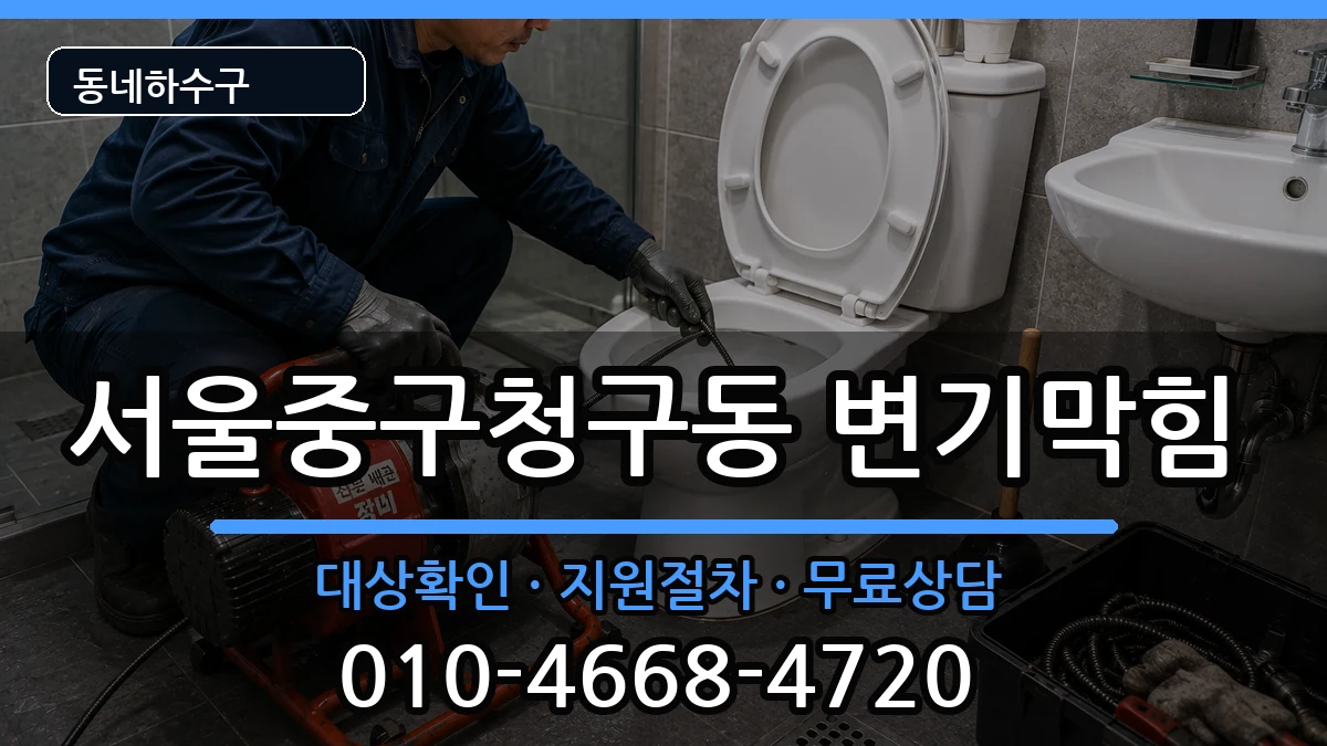 서울중구청구동 변기막힘 서울중구청구동 변기막힘 증상 처리 안내 이미지 1