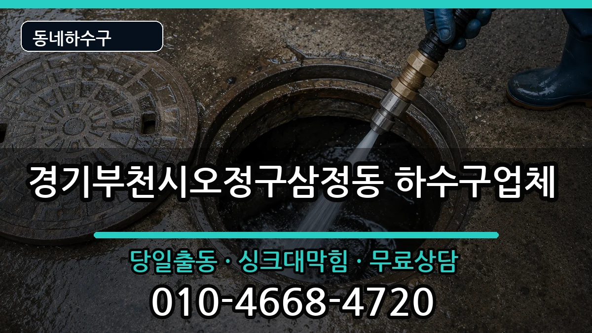 경기부천시오정구삼정동 하수구막힘 경기부천시오정구삼정동 하수구막힘 증상 처리 안내 이미지 2