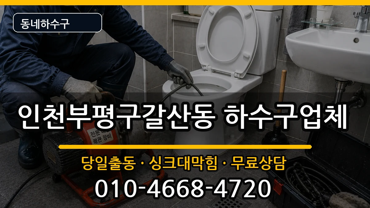 인천부평구갈산동 하수구막힘 인천부평구갈산동 하수구막힘 증상 처리 안내 이미지 1