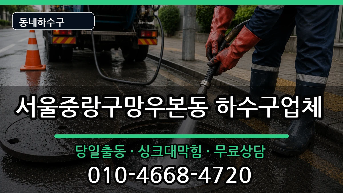 서울중랑구망우본동  하수구막힘 질문형