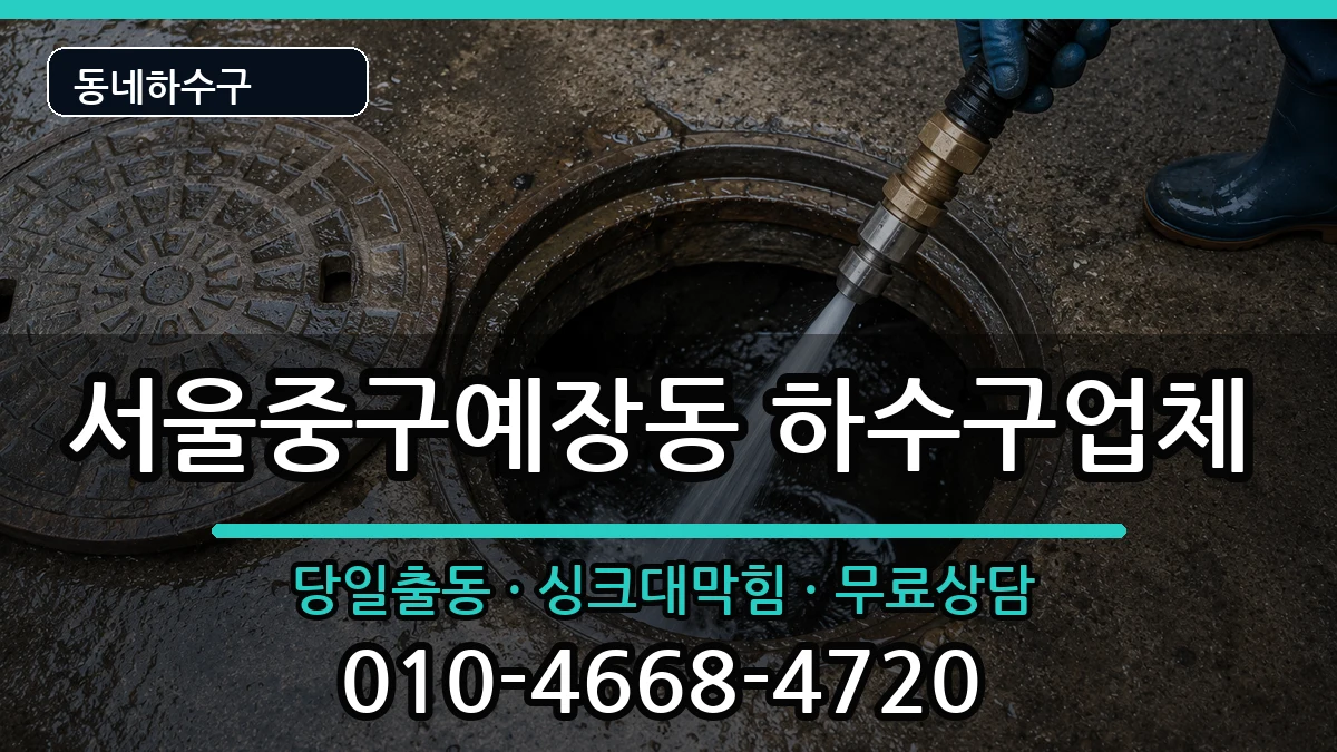 서울중구예장동 하수구막힘 서울중구예장동 하수구막힘 증상 처리 안내 이미지 1