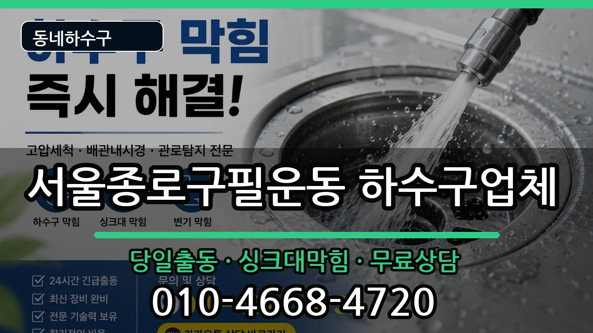 서울종로구필운동  하수구막힘 지역형