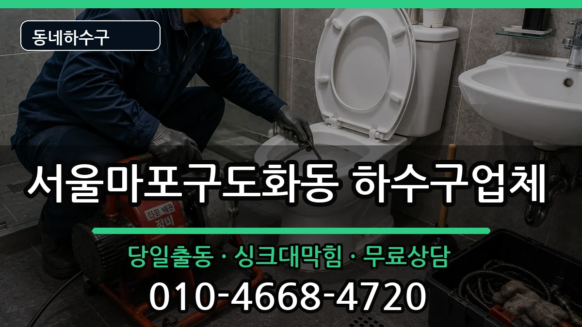 서울마포구도화동  하수구막힘 사례형