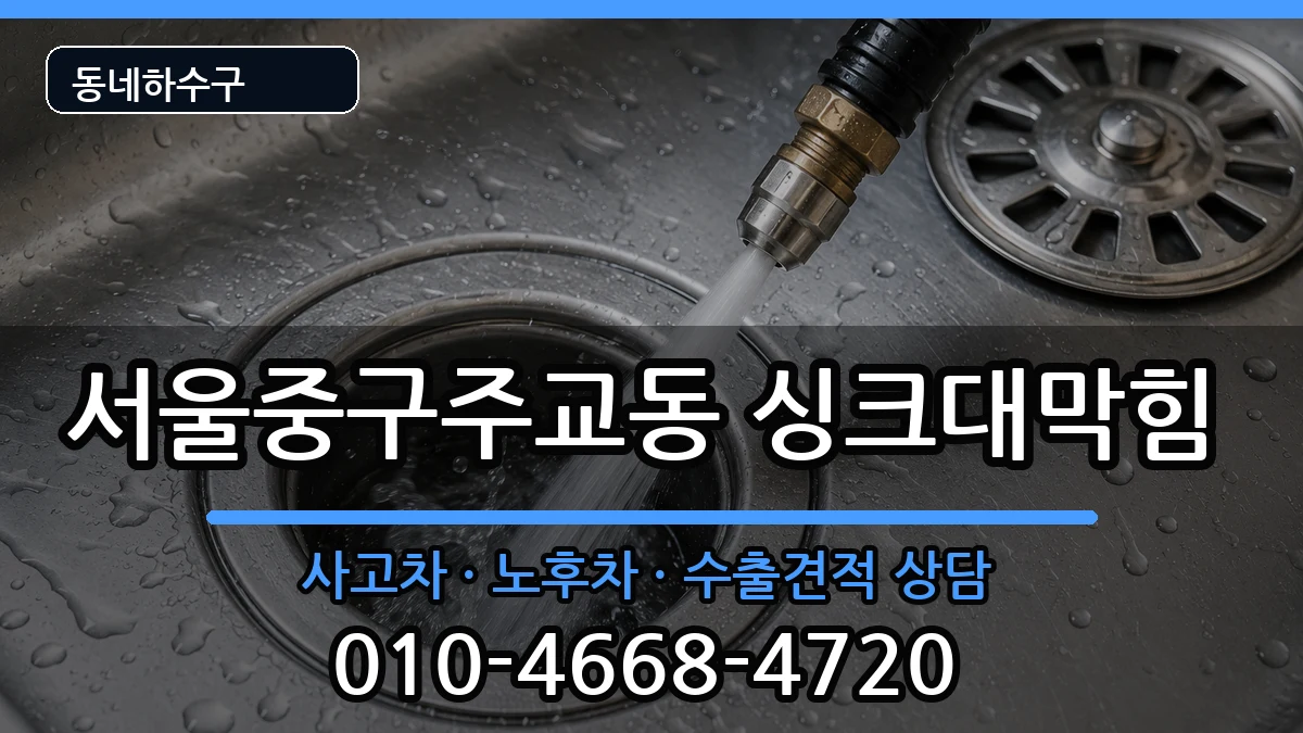 서울중구주교동 싱크대막힘 증상 처리 안내 이미지 2