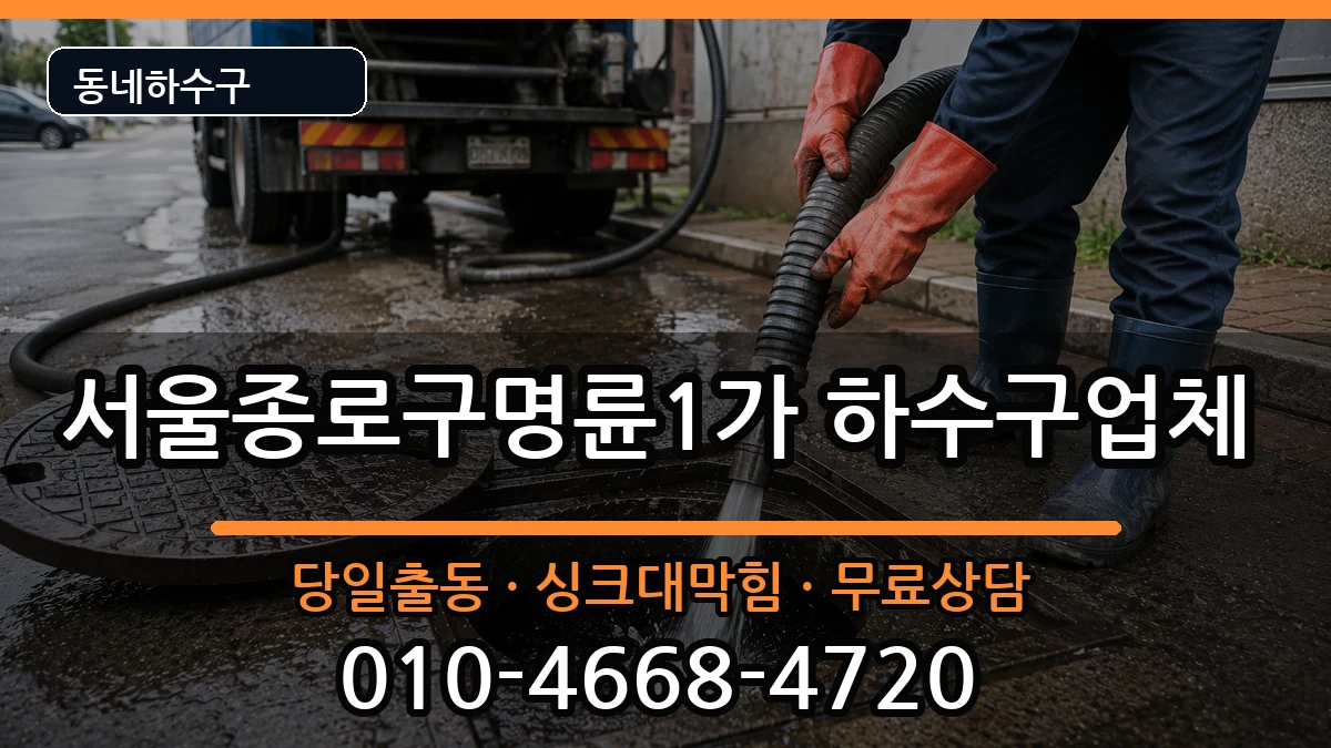 서울종로구명륜1가 하수구막힘 증상 처리 안내 이미지 3