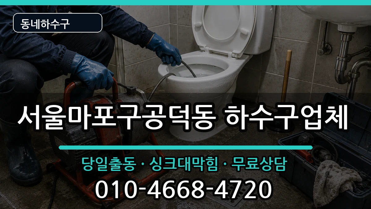 서울마포구공덕동 하수구막힘 서울마포구공덕동 하수구막힘 증상 처리 안내 이미지 3