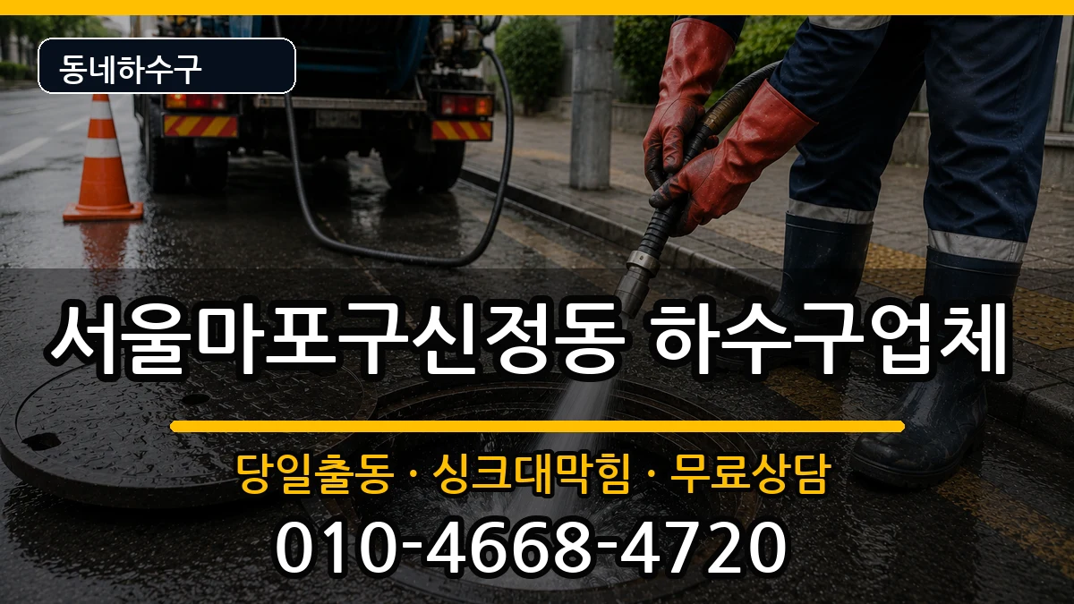 서울마포구신정동 하수구막힘 증상 처리 안내 이미지 1