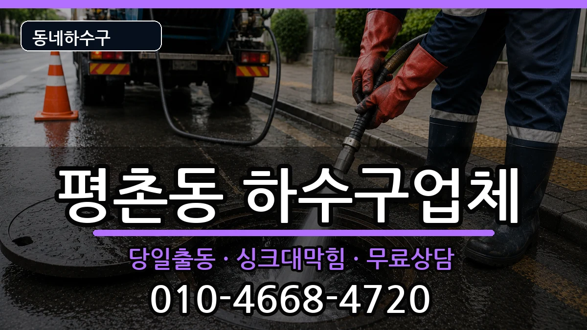 경기안양시동안구평촌동  하수구막힘 질문형