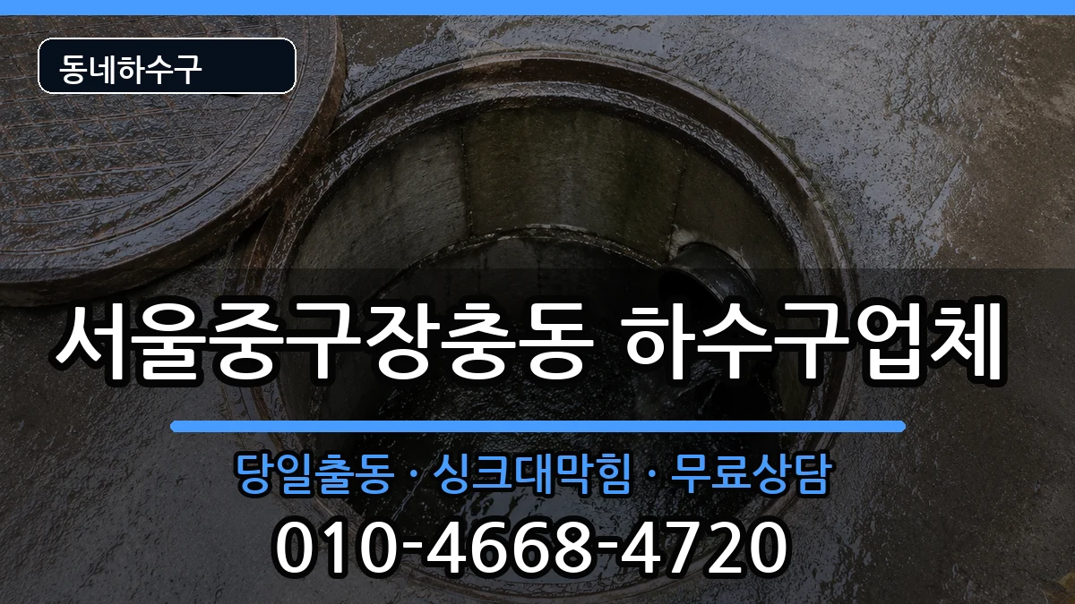 서울중구장충동  하수구막힘 FAQ형