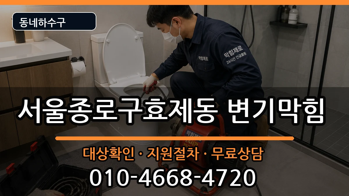 서울종로구효제동 변기막힘 서울종로구효제동 변기막힘 증상 처리 안내 이미지 3