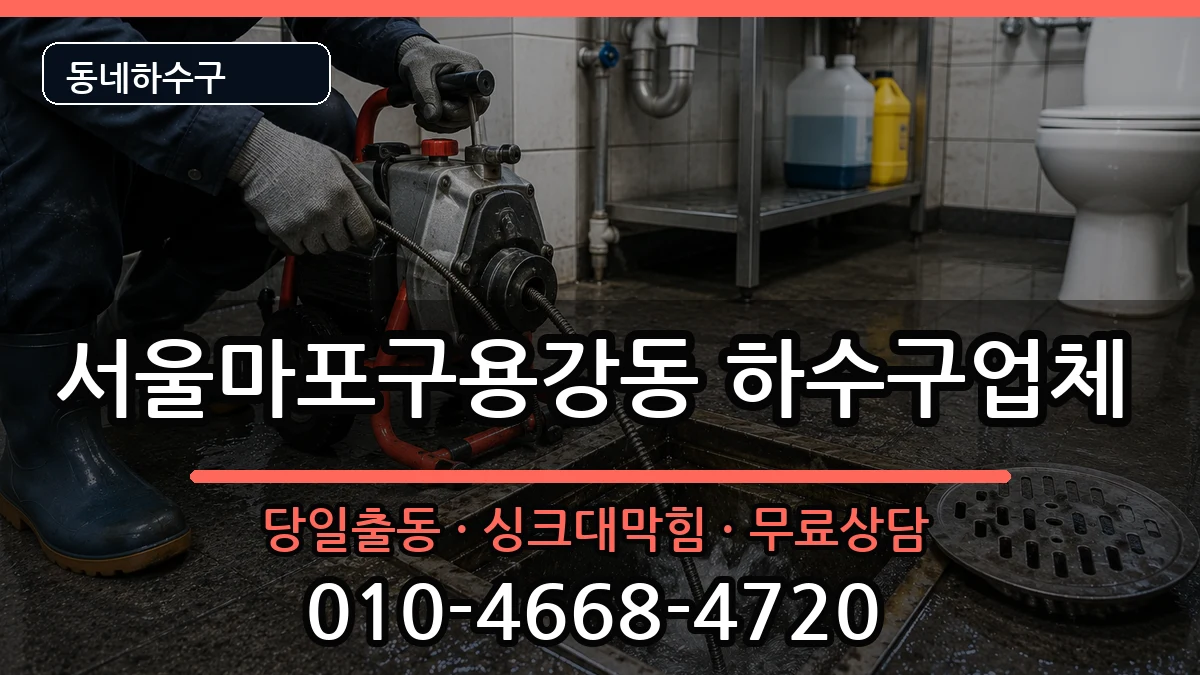 서울마포구용강동 하수구막힘 서울마포구용강동 하수구막힘 증상 처리 안내 이미지 1