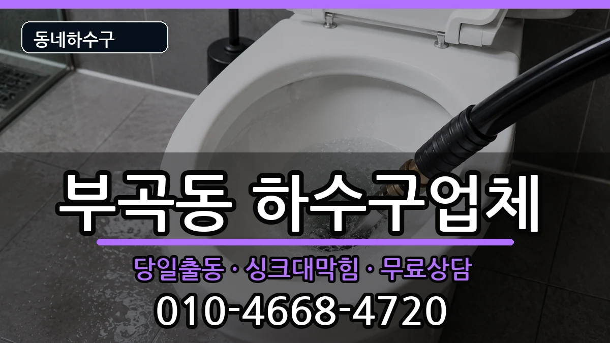 경기안산시상록구부곡동 하수구막힘 증상 처리 안내 이미지 1